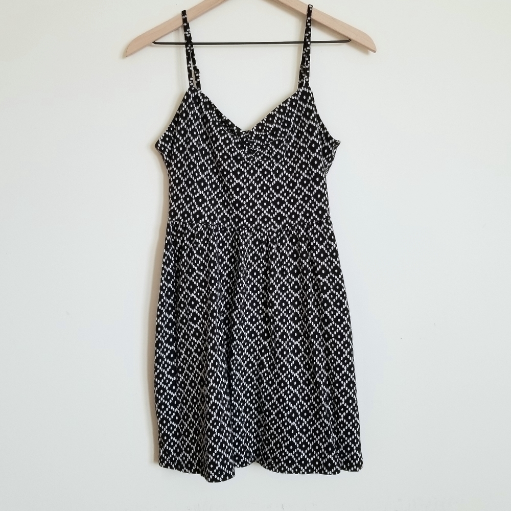 LOFT BLACK & WHITE COTTON DRESS